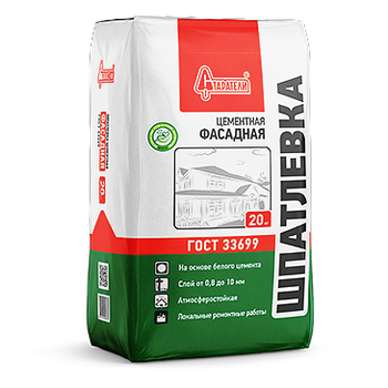 ШПАТЛЕВКА ЦЕМЕНТНАЯ "ФАСАДНАЯ", 20 кг